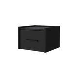 Elfrida Wall-Mounted Nightstand, Sleek Single-Drawer Design with Spacious Top Shelf B128P176108