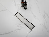 12 Inch Linear Shower Drain with 2-in-1 Flat & Tile Insert Removable Cover, 304 Stainless Steel with 73176430