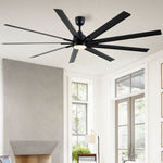 ZUN 84 In Super Large Black Ceiling Fan with Remote Control W1367P182918