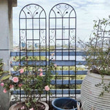 2 Pack Metal Garden Trellis 86.7" x 19.7" Rustproof Trellis for Climbing Plants Outdoor Flower W1586P268034