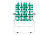 2pcs Steel Tube PP Webbing Bearing 120kg Folding Beach Chair Light Green Strip 45975453