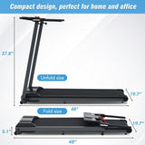 ZUN NEW Folding Treadmills Walking Pad Treadmill for Home Office -2.5HP Walking Treadmill With Incline 67332273