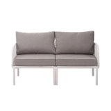 3 Piece Patio Conversation Sets, Modern Outdoor Patio Sectional Furniture Set with Square Coffee N780P199459W