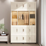 Portable Wardrobe Closet Storage Organizer for Clothes,Clothes Dresser,17 Magnetic Doors-17 Cubes & 71859844