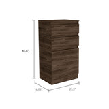 ZUN Cassel 2-Drawer Dresser Dark Walnut B06280084