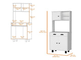 White 1-Drawer Kitchen Pantry B062P175053