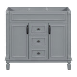 ZUN 36'' Bathroom Vanity without Top Sink, Cabinet only, Modern Bathroom Storage Cabinet with 2 Soft 30359422