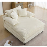 54.75" W Oversized Chaise Lounge Chair,Fluffy Cushioned Sofa Bed,Deep W1628P252010
