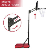 ZUN Use for Outdoor Height Adjustable 4.8 to 7.7ft Basketball Hoop 44 Inch Backboard Portable Basketball 58330131