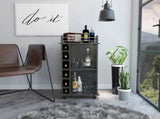 Savannah 6-Bottle 3-Shelf Bar Cart Carbon Espresso B06280470