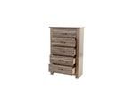 ZUN Natural Finish Striking Wooden 1pc Chest Of Drawers Storage Bedroom Furniture Rustic Gray Oak / B011P193967