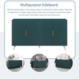 Wood TV Stand with Storage Cabinet & Adjustable Shelves, Media TV Console for Living Room W1445132035