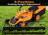 12Amp Corded Push Lawn Mower, 14 Inch Cutting Width Electric WalkBehind Mower with 5Position 33090510