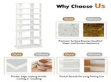 7-Tier Double-Row Shoe Rack with Adjustable Shelves, Anti-Tipping Narrow Storage Rack for Entryway 55766505