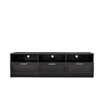 ZUN Black modern minimalist TV cabinet 80 inch TV stand, open locker Living Room Bedroom 95681566