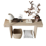 60inches Rustic Farmhouse Console Table , Distressed Wood Finish Entryway Sofa Side Table for Living W1445P330980