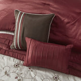 Embroidered 7 Piece Comforter Set Red Queen B03596918