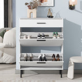 Shoe Cabinet, Freestanding Shoe Rack Organizer with Drawers & Metal Legs, Modern Shoe W40981153