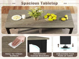 4-Piece Dining Table Set with Bench & 2 Stools, Space-Saving Nested Design, Oak 49005212