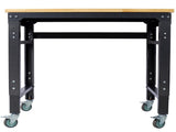 Workbench - 35" Wide Rolling Workbenches for Garage - Adjustable Height, Workshop Tool Bench, Metal W465P190957