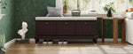 ZUN TREXM Classic Storage Bench with Cushioned Seat and Three Drawers for Entryway and Living Room N715P207812P