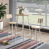 Bar table, equipped with 2 bar stools , with backrest and partition W57868876