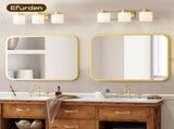 Bathroom Vanity Mirror for Over Sink 40" 32" Rectangle Gold Mirror with Round Corner for Bedroom T3177P296181