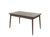 Contemporary Walnut Finish 1pc Dining Table Only Solid wood Rectangle Table Melamine MDF Dining Room B011P203548
