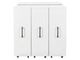 Bookcase with Three Pulled Out Doors Shelving Cabinet,3 Tier Floor Standing Bookcase,Slide Out W331P374568