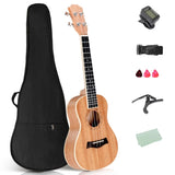 23in mahogany body rosewood fingerboard ukulele, cotton bag, capo, strap, picks*3, wrench tool 71530391