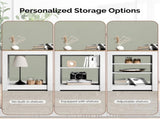 70-inch washable white cabinet brown countertop double-sided cross-fireplace cabinet 87182272