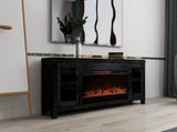 86 inch Electric Fireplace TV Console for TVs up to 95 inches, Minimal Assembly, Clove Finish B108P160243
