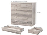 Modern Simple 6-Drawer Dresser Gray 89621614
