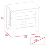 ZUN Brooklyn Kitchen Island, Three Concealed Shelves B128P148880