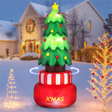 Lighted Blow-Up Xmas Tree - Self-Rotating Design, Waterproof Fade-Resistant, 2 Ground Stakes2 Water 20351489