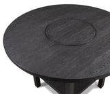 1pc Contemporary Transitional Style Counter Height Round Table w Lazy Susan Charcoal Finish B011P261860