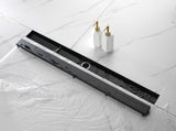 36 Inch Linear Shower Drain with 2-in-1 Flat & Tile Insert Removable Cover, 304 Stainless Steel with 81177523