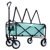 ZUN 360lbs Collapsible Foldable Wagon Cart with strapping system ,Beach Wagon Utility Cart Utility Wagon W2932P234994