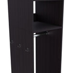 ZUN Benson Wardrobe in melamine with mirror and open storage B128P225198