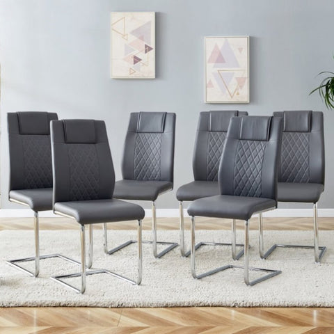 ZUN Modern Dining Chairs with Faux Leather Padded Seat Dining Living Room Chairs Upholstered Chair with W1151118956