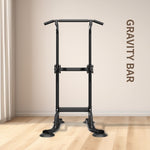 ZUN Power Tower Workout Dip Station Pull Up Bar, Height Adjustable Multi-Function Dip Stand for Home Gym 10184145