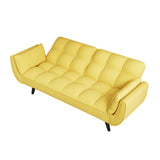 57 inch yellow sofa Soft two armrests throw pillow pillow comfortable fit apartment bedroom small W1658135107
