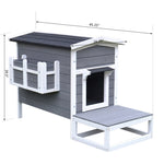 ZUN Wooden Cat House （Prohibited by WalMart） 71933952