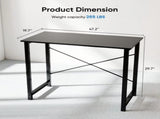 47 Inch Computer Desk Home Office Writing Study Desk Gaming TableBlack 24305083