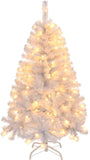 ZUN 4 FT Pre-lit Artificial Christmas Tree, Hinged Xmas Pine Tree with 346 Branch Tips, 140 Lights and 59426040