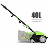 13" Electric Lawn Dethatcher w/ Collection Bag and Removable Blades -Green 13936197