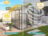 Newly marketed Gain height windproofaluminum greenhouse 6x6 FT Polycarbonate Greenhouse Raised Base 99440443
