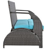 U_STYLE Versatile outdoor loveseat that converts to four seats and a table, suitable for gardens and WF321803AAC