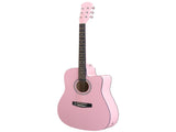 KMA104 41 Inch Dreadnought Cutaway Acoustic Electric Guitar, Basswood Body, Built-in EQ Pickup, 02498745