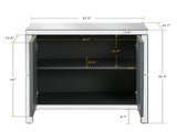 Storage Cabinet with Mirror Trim and M Shape Design Spliced Combination For Living Dining W1445103594